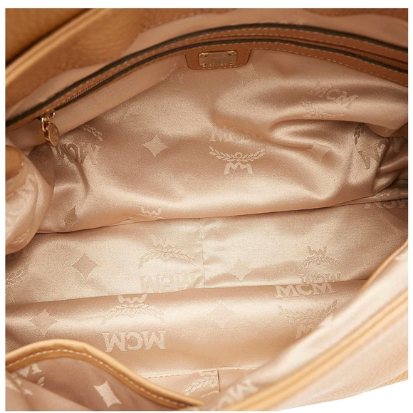 MCM Tan Leather Shoulder Bag - Picture 7 of 9